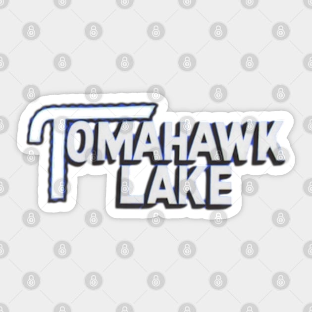 Tomahawk Lake 1 Sticker by jordan5L